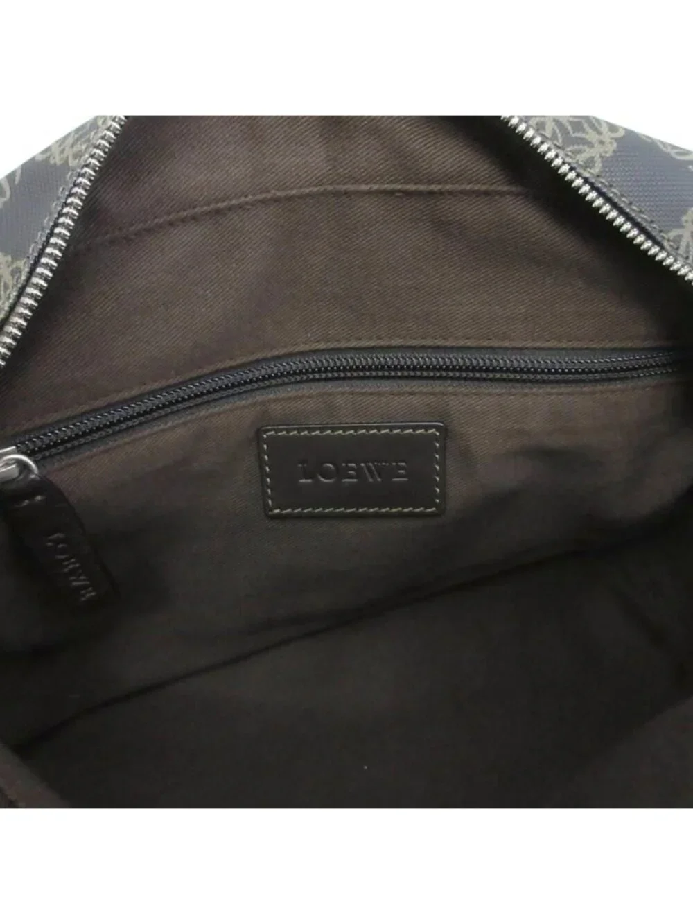 Loewe Anagram Clutch All Over Pattern Dark Gray